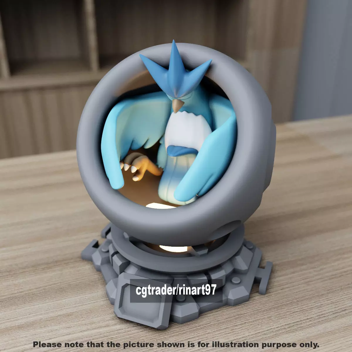 Articuno healing machine pods 3D print model_4
