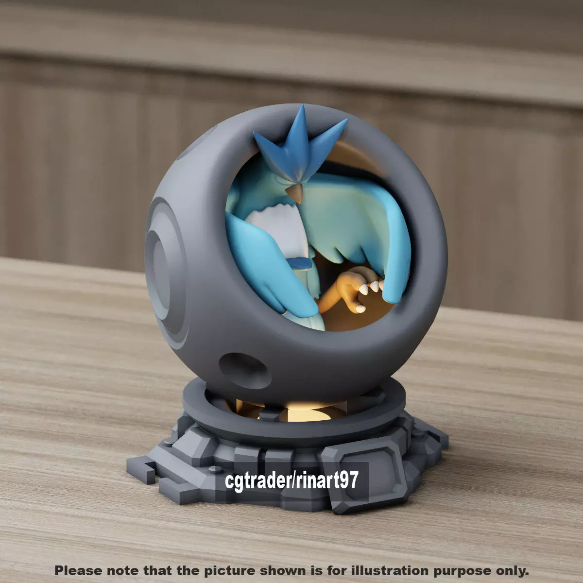 Articuno healing machine pods 3D print model_11