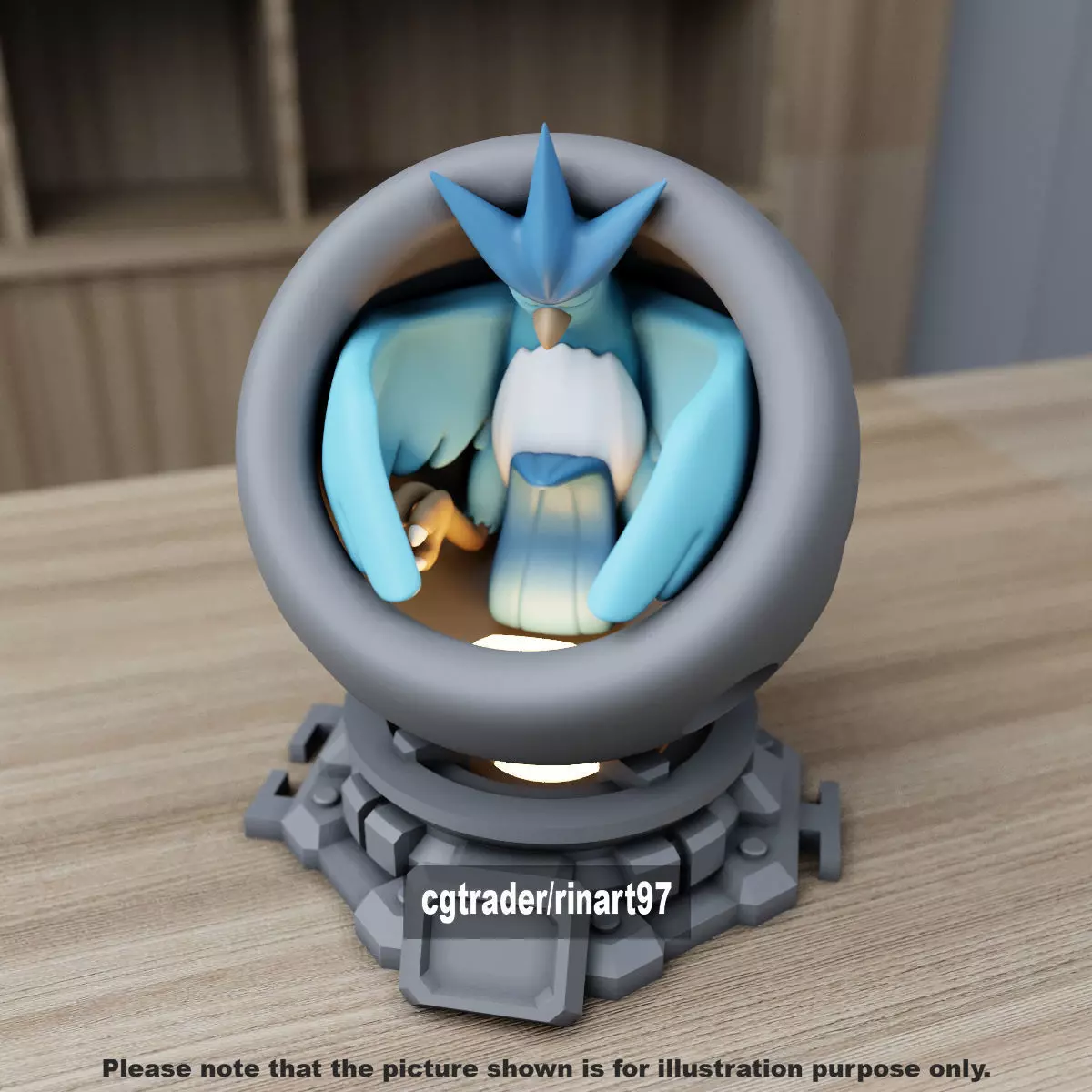 Articuno healing machine pods 3D print model_3