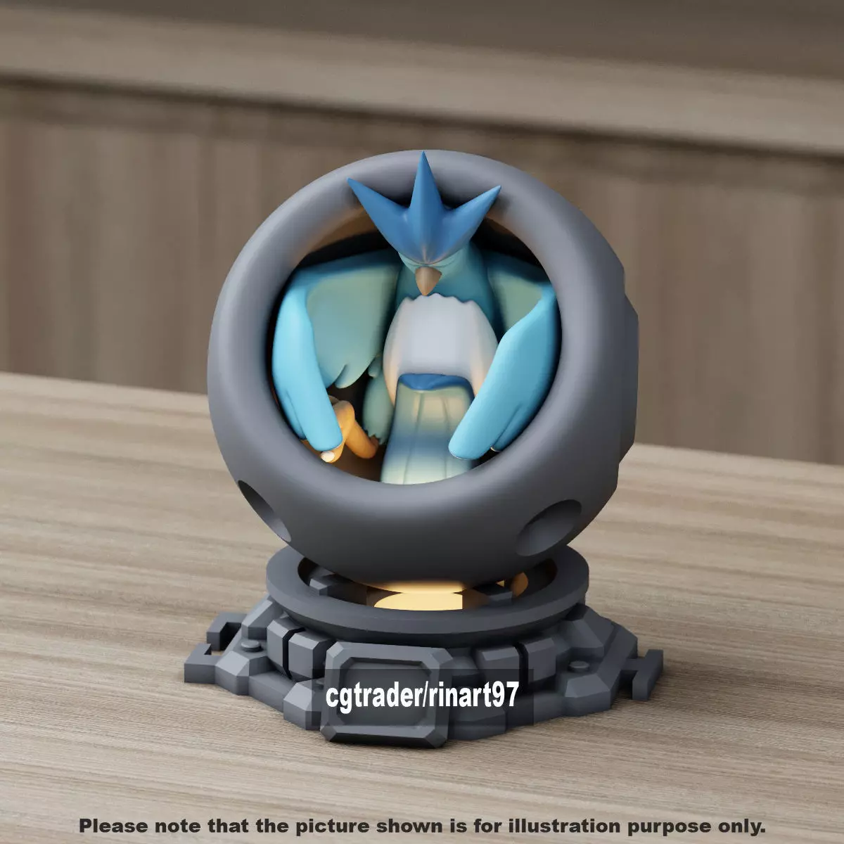 Articuno healing machine pods 3D print model_7
