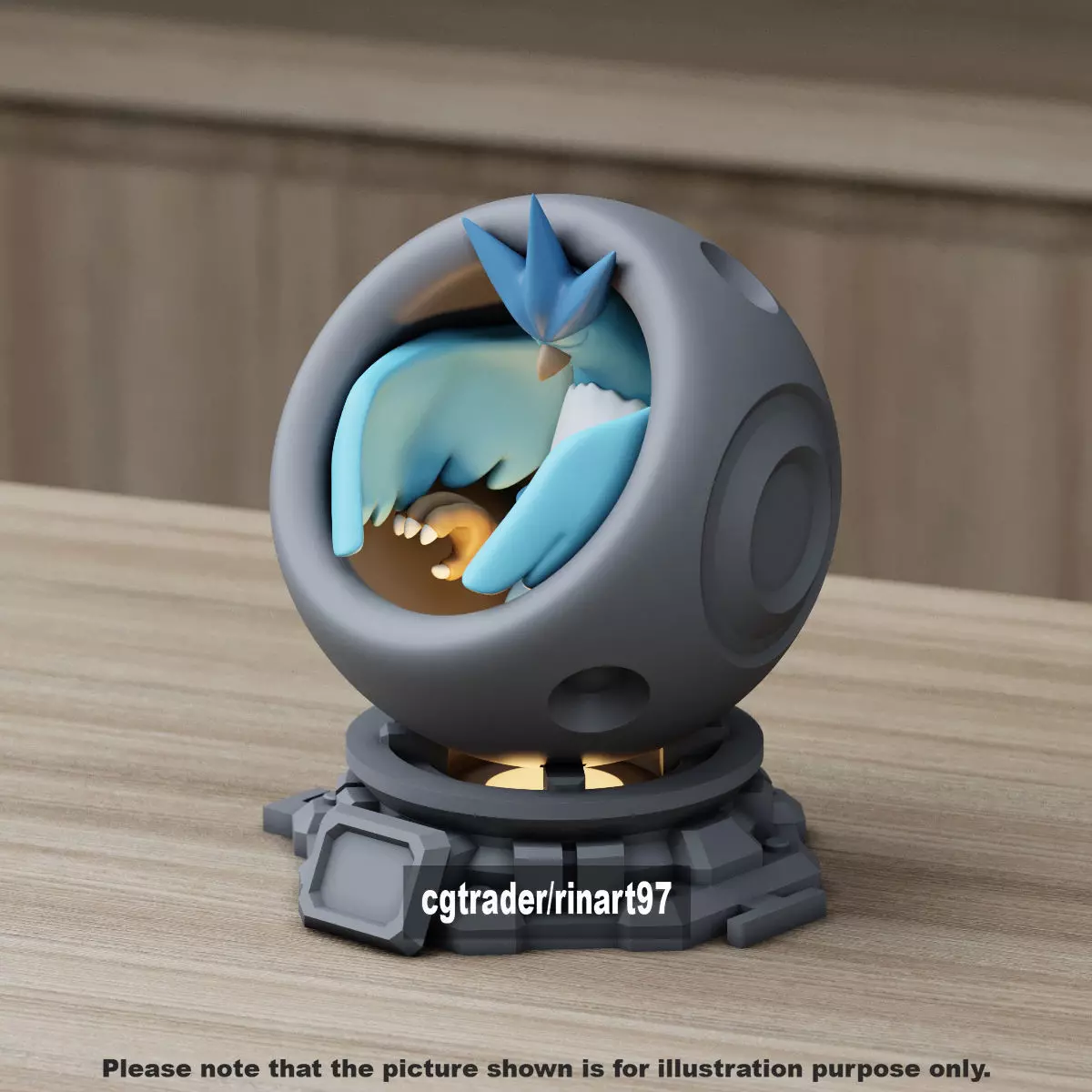 Articuno healing machine pods 3D print model_1