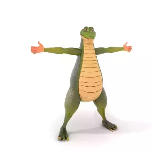 Cheerful Crocodile Character model pack Low-poly 3D model