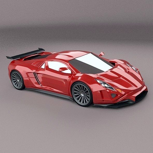 Eferos supercar concept 3D model_7