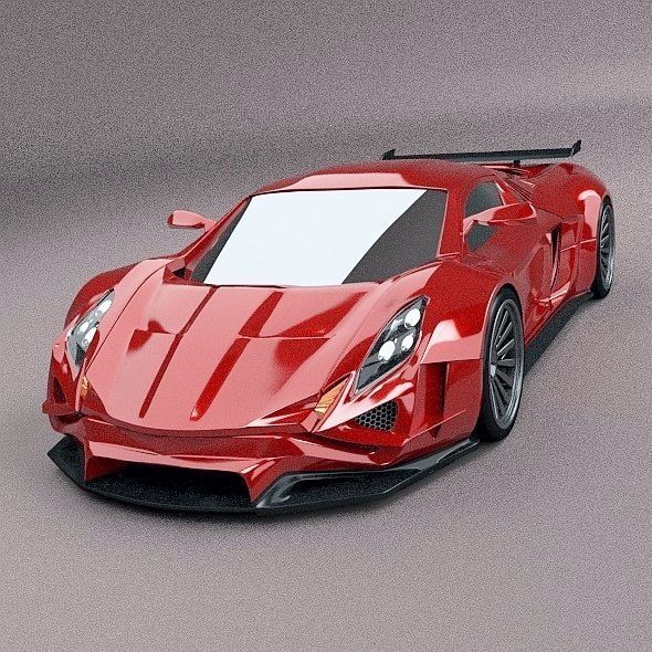 Eferos supercar concept 3D model_1