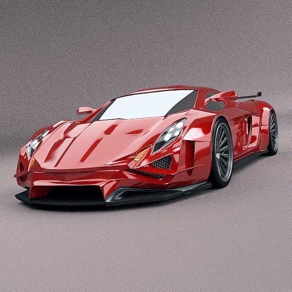 Eferos supercar concept 3D model_2