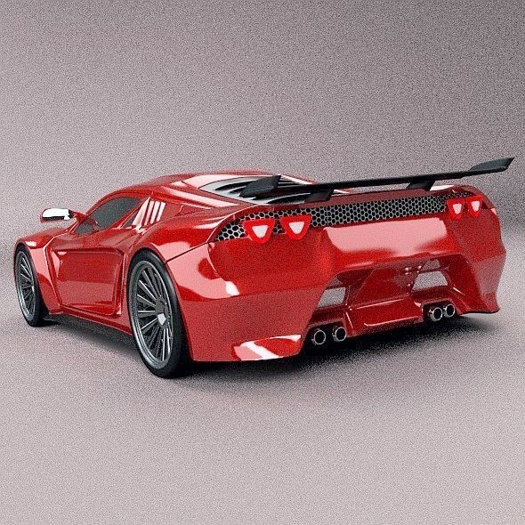 Eferos supercar concept 3D model_8