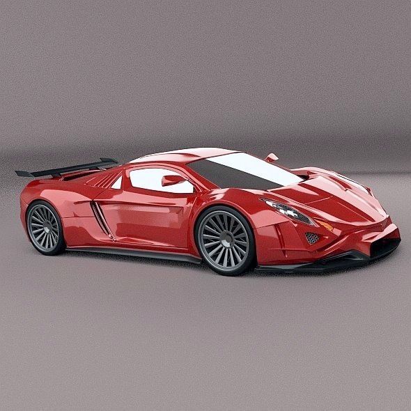 Eferos supercar concept 3D model_3