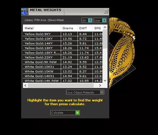 1207 Golden Vein Bangle 15gm 3D print model_6