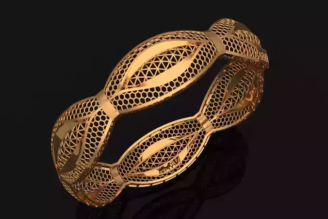 1207 Golden Vein Bangle 15gm