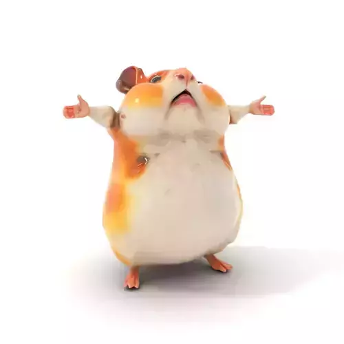 Cheerful Hamster Character model pack Low-poly 3D model