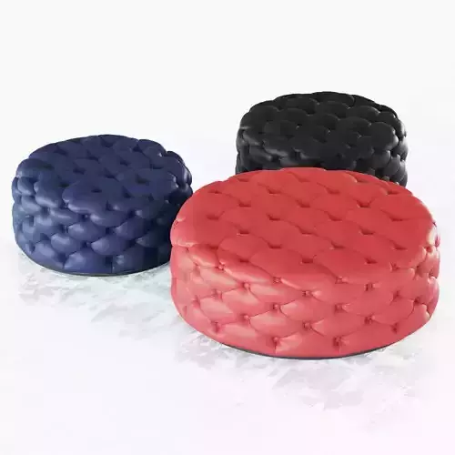 Three round pouf