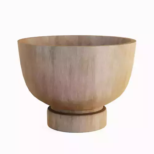 Medieval Wooden Bowl 03 Low-poly 3D model 3