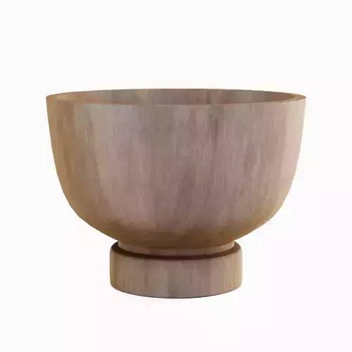 Medieval Wooden Bowl 03 Low-poly 3D model 4
