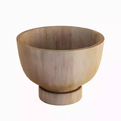 Medieval Wooden Bowl 03 Low-poly 3D model 6