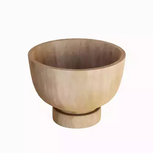 Medieval Wooden Bowl 03 Low-poly 3D model 5