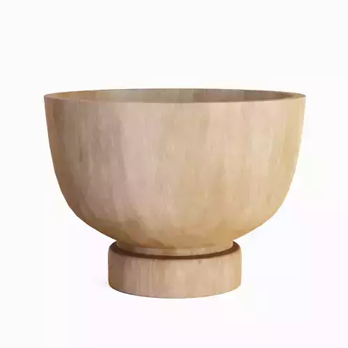 Medieval Wooden Bowl 03 Low-poly 3D model 2