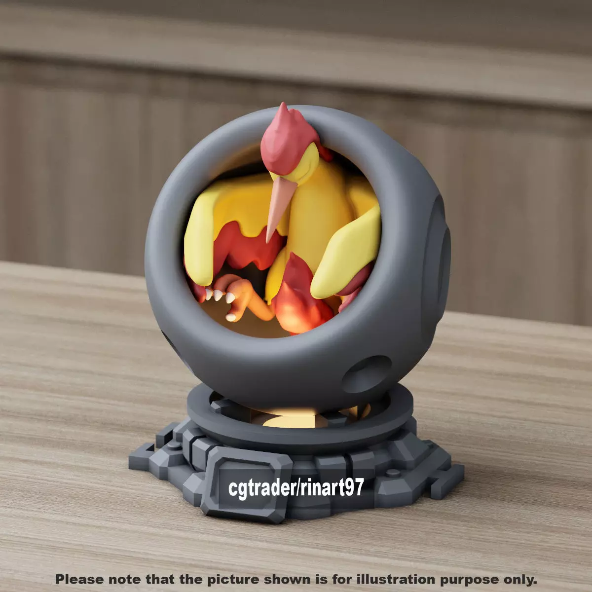 Moltres healing machine pods 3D print model_0