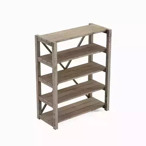 Wide Pottery Shelf B 02