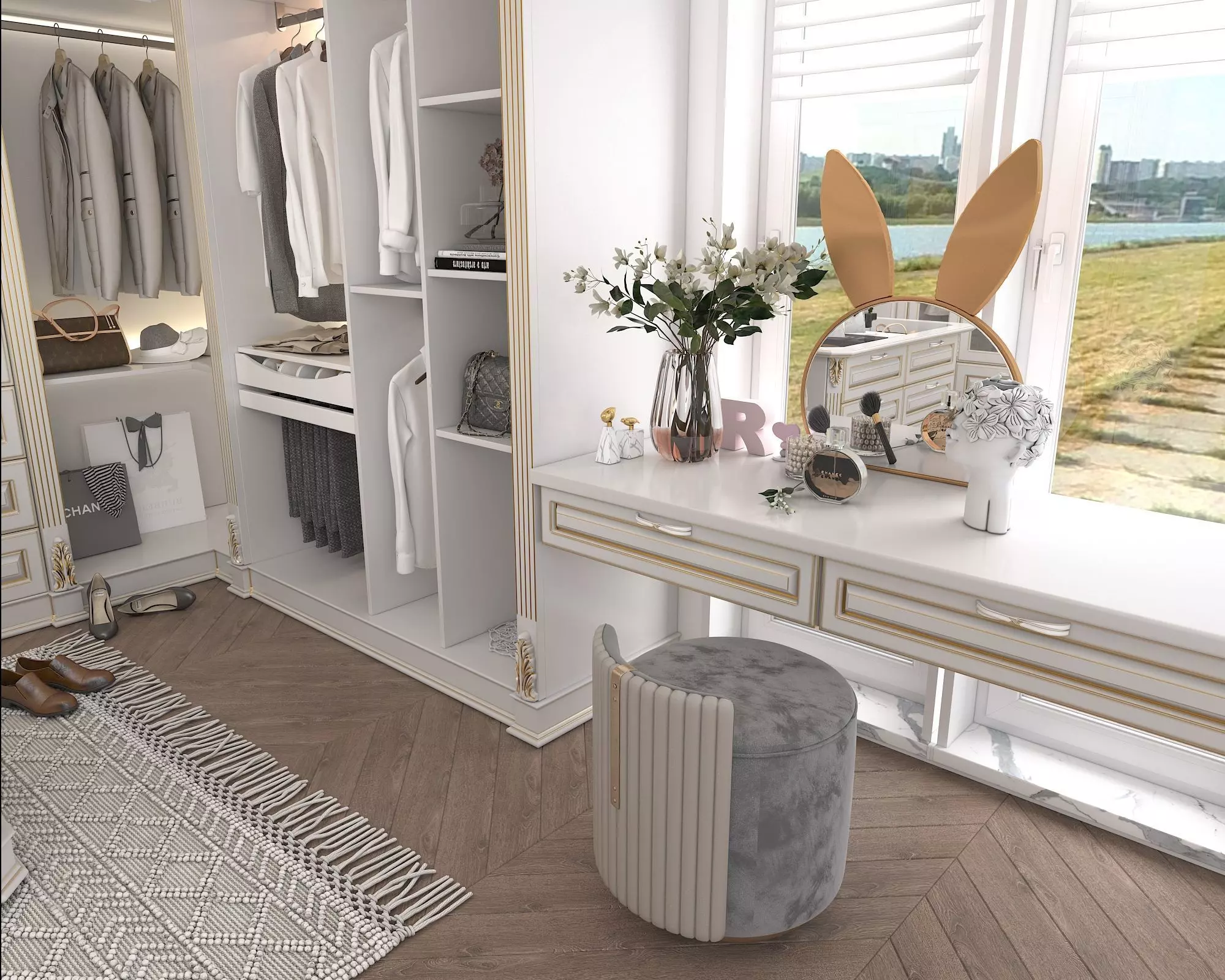 Classic style Dressing Room 3D model_4