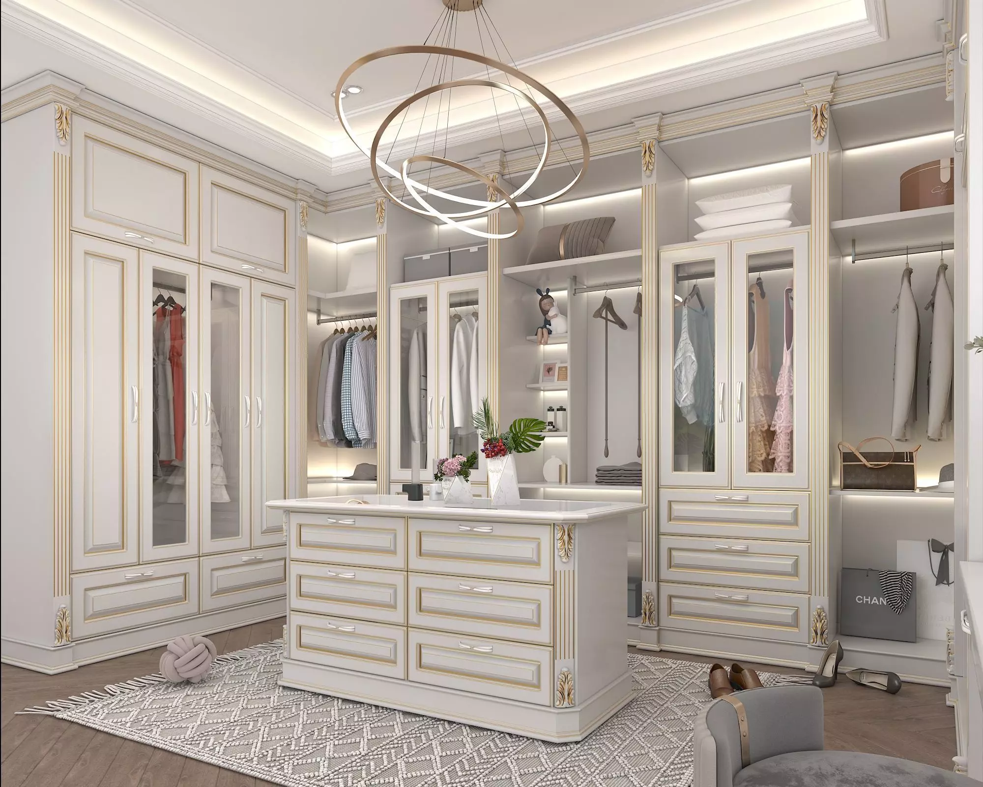 Classic style Dressing Room 3D model_2