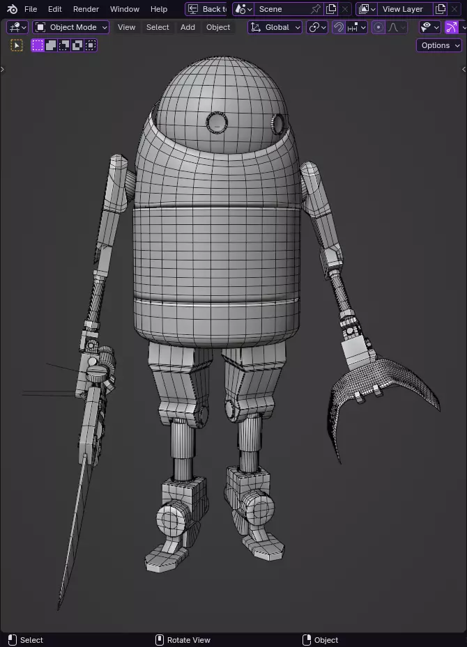 Nier Biped Low-poly 3D model_3