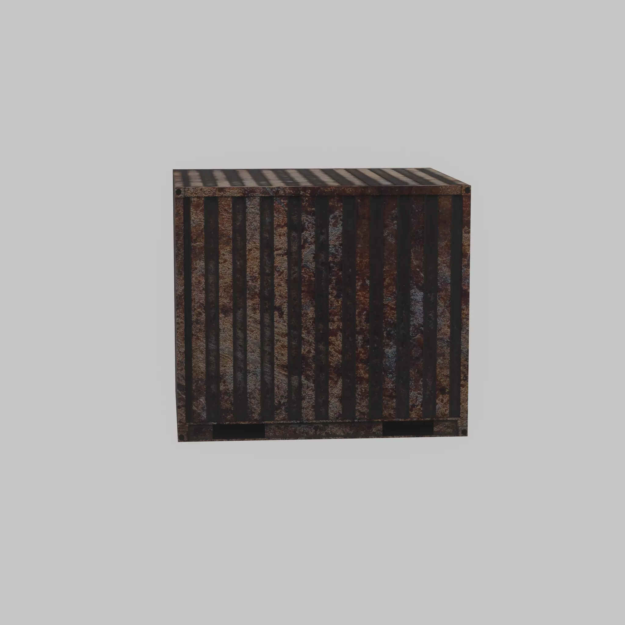 Rusty 6ft Shipping Container Low-poly 3D model_37