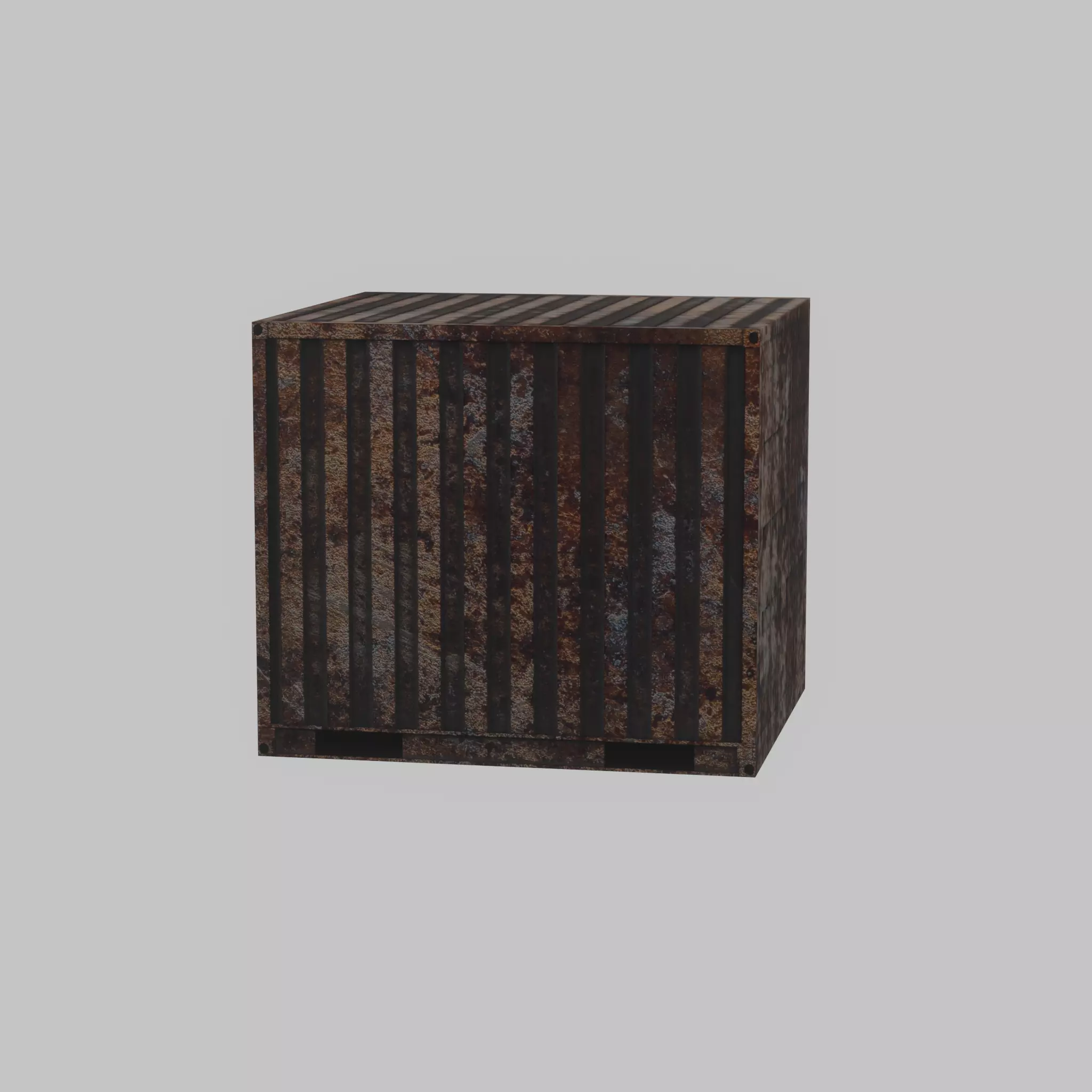 Rusty 6ft Shipping Container Low-poly 3D model_39