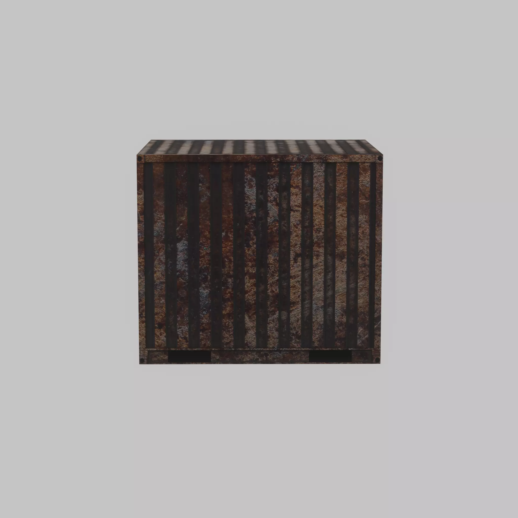 Rusty 6ft Shipping Container Low-poly 3D model_62