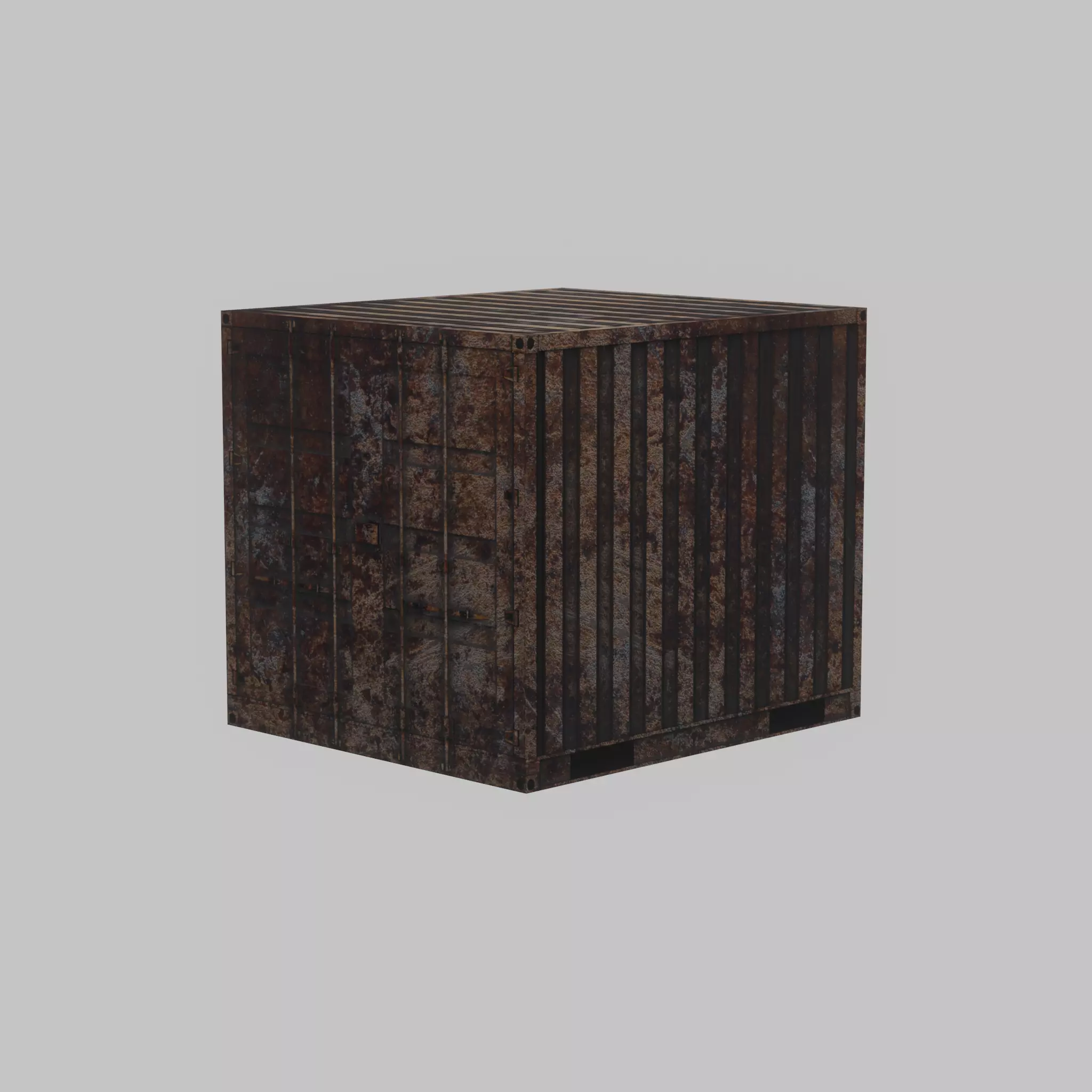 Rusty 6ft Shipping Container Low-poly 3D model_31