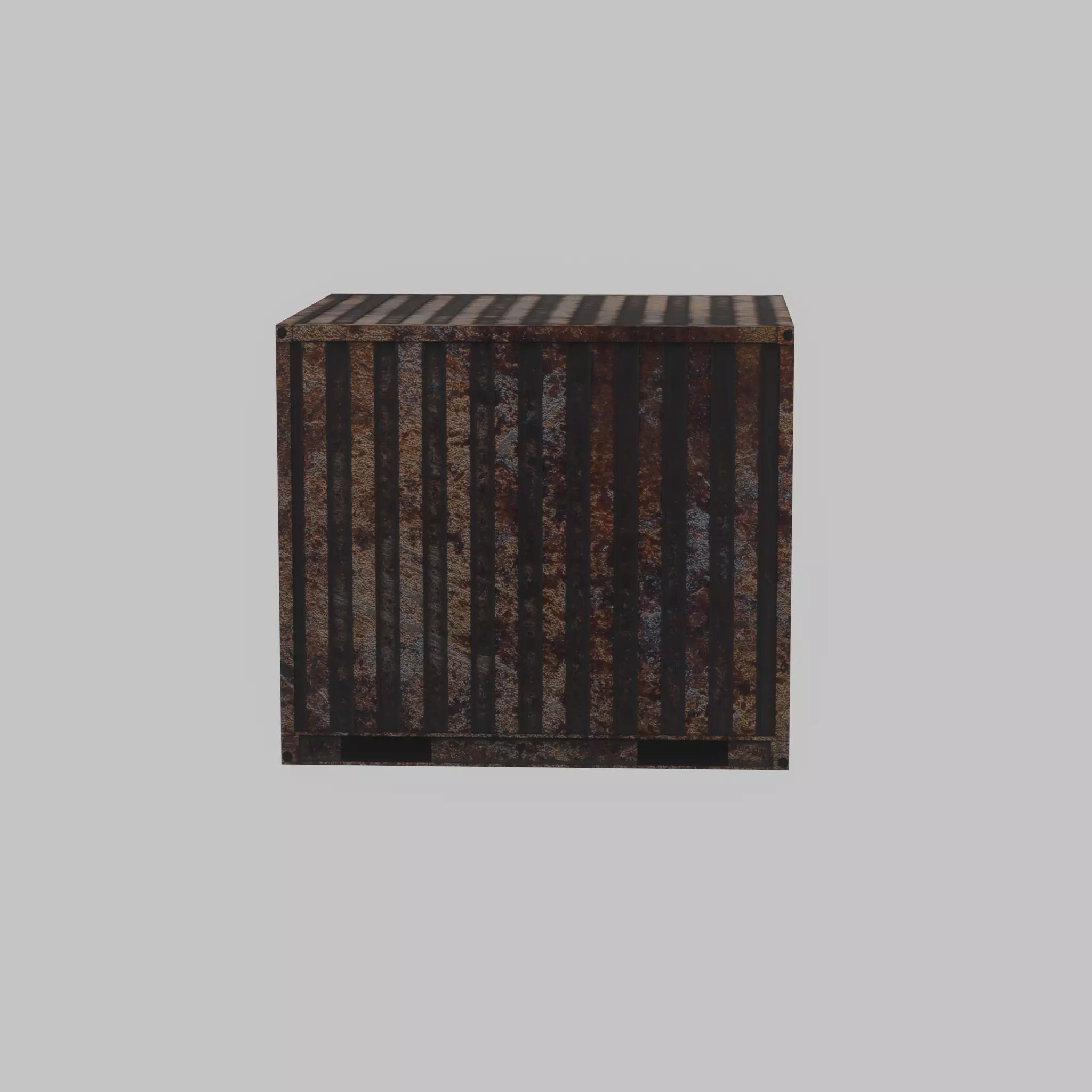 Rusty 6ft Shipping Container Low-poly 3D model_38