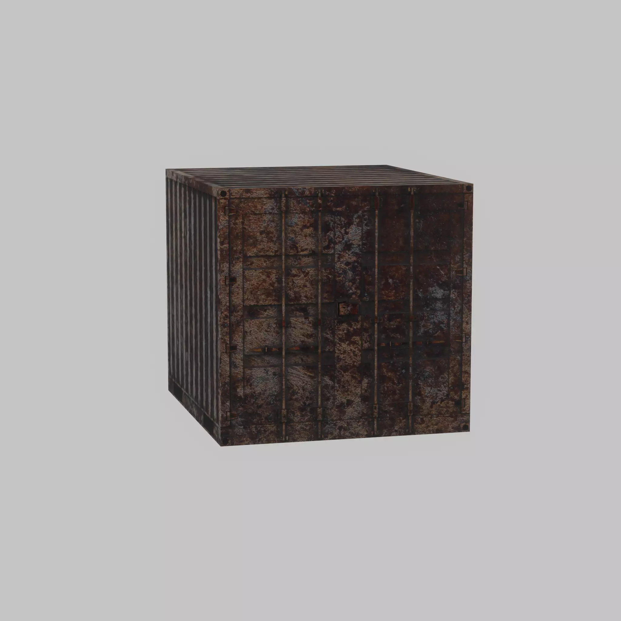 Rusty 6ft Shipping Container Low-poly 3D model_48
