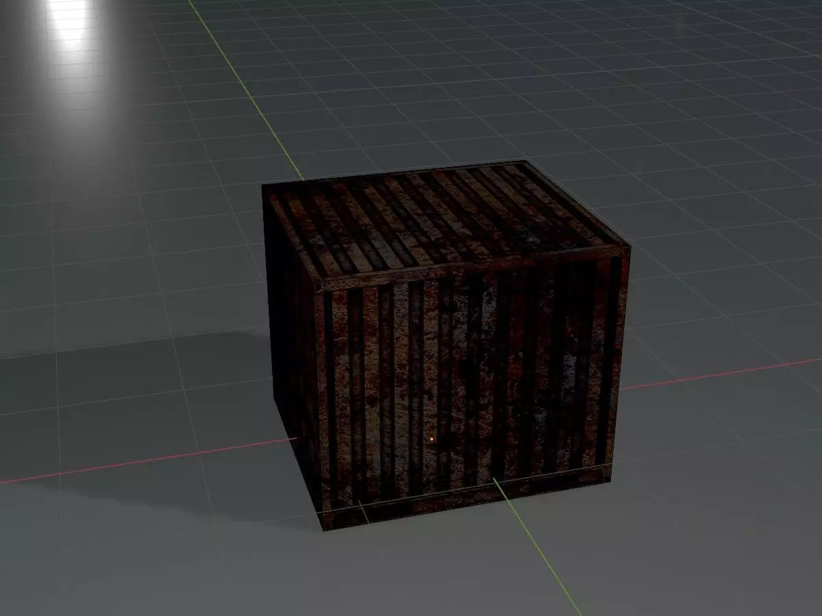Rusty 6ft Shipping Container Low-poly 3D model_9