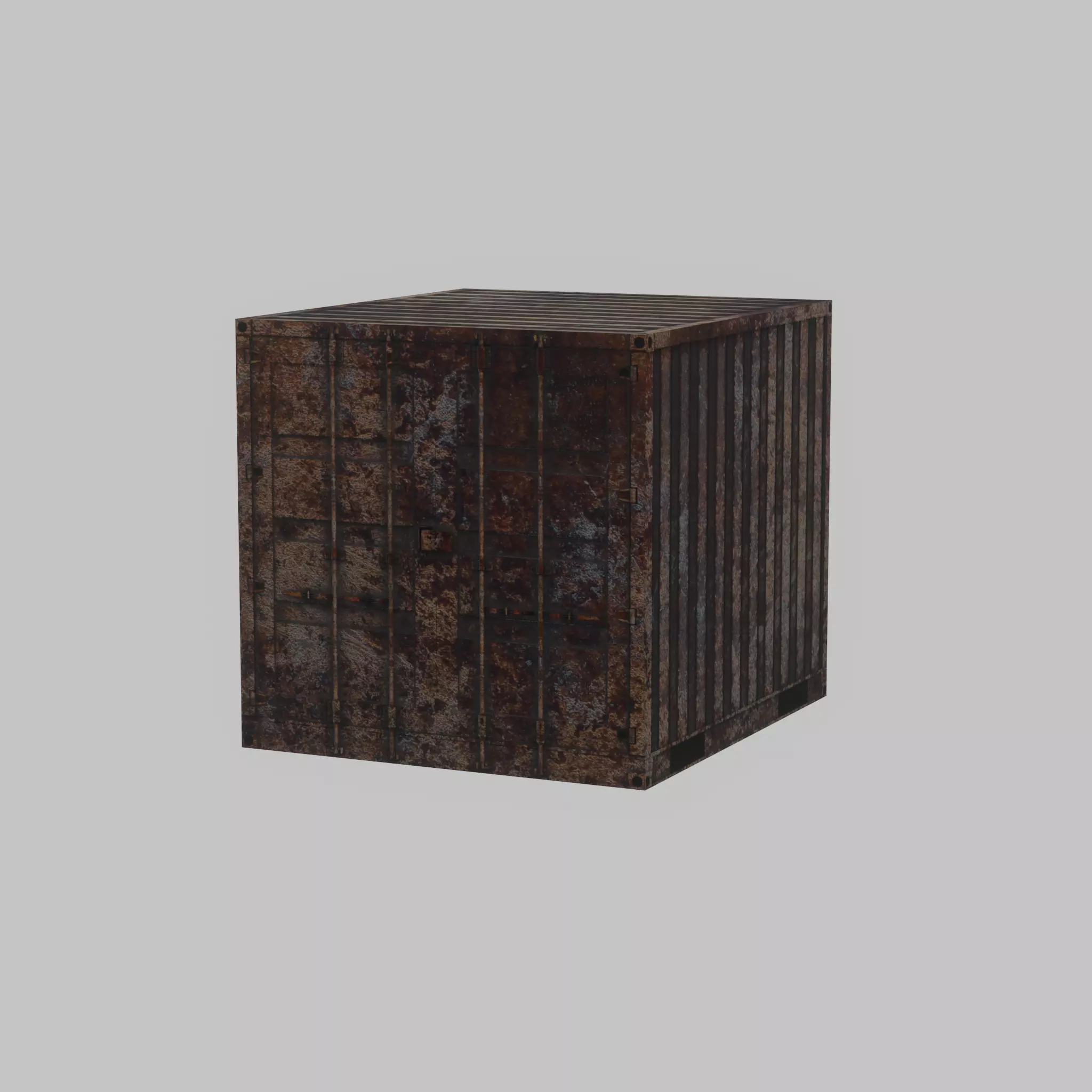 Rusty 6ft Shipping Container Low-poly 3D model_53
