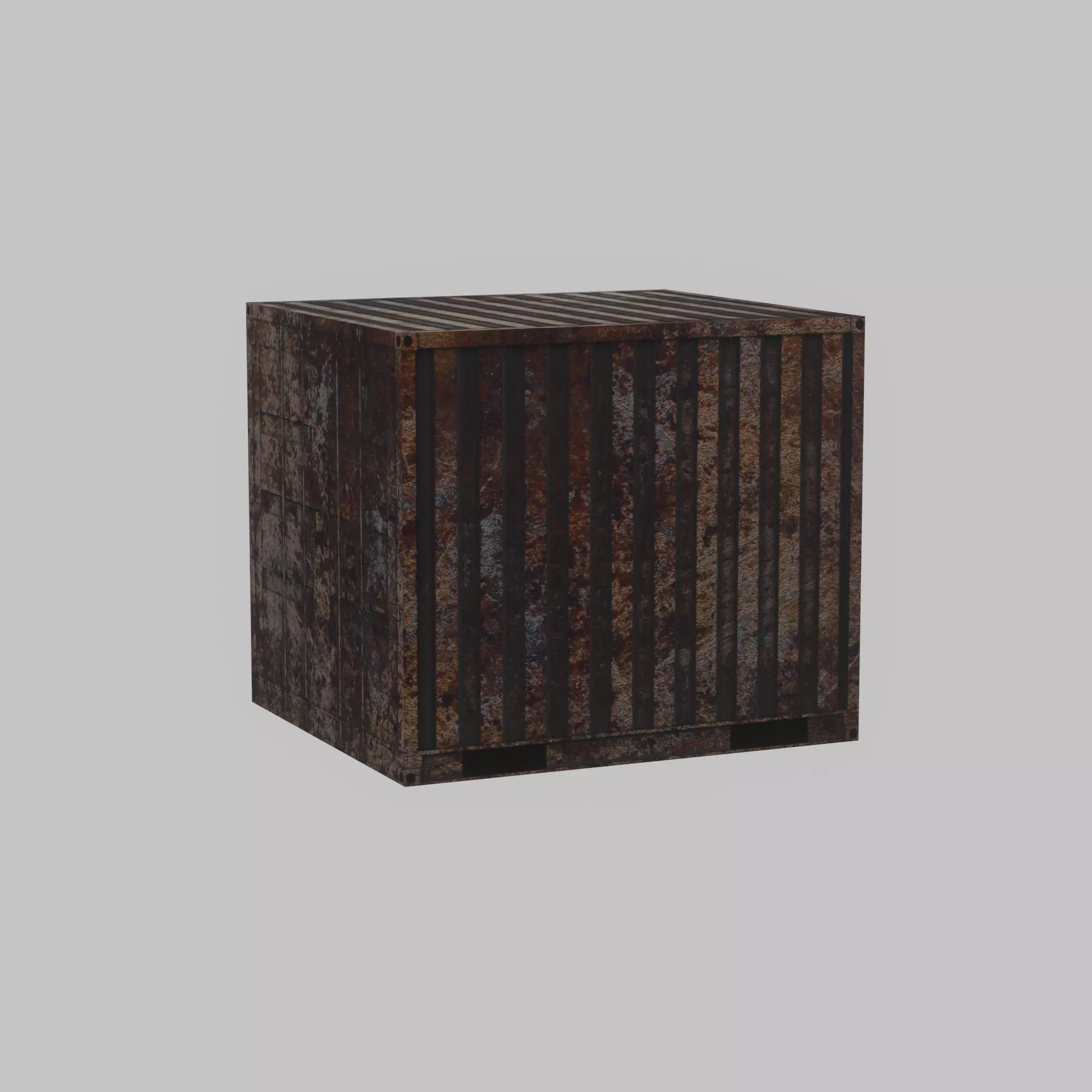 Rusty 6ft Shipping Container Low-poly 3D model_59