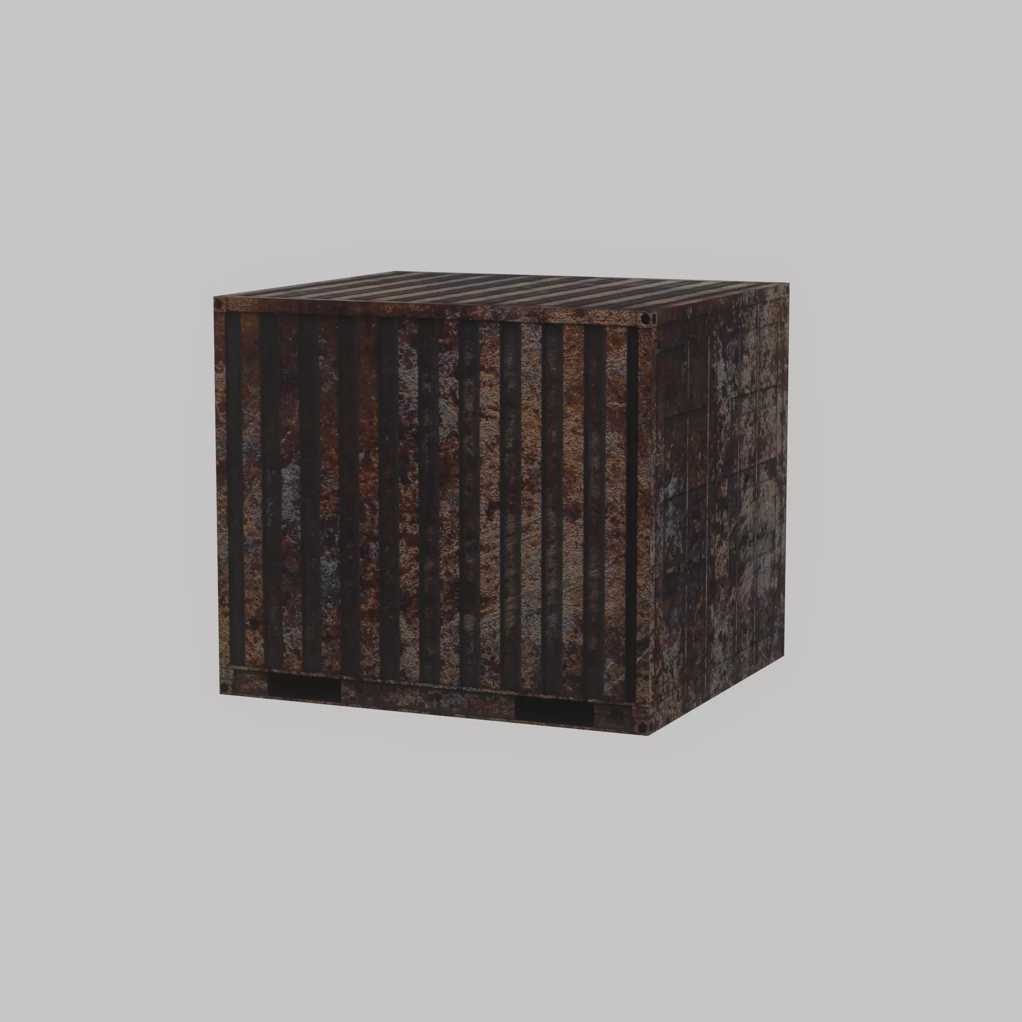 Rusty 6ft Shipping Container Low-poly 3D model_65
