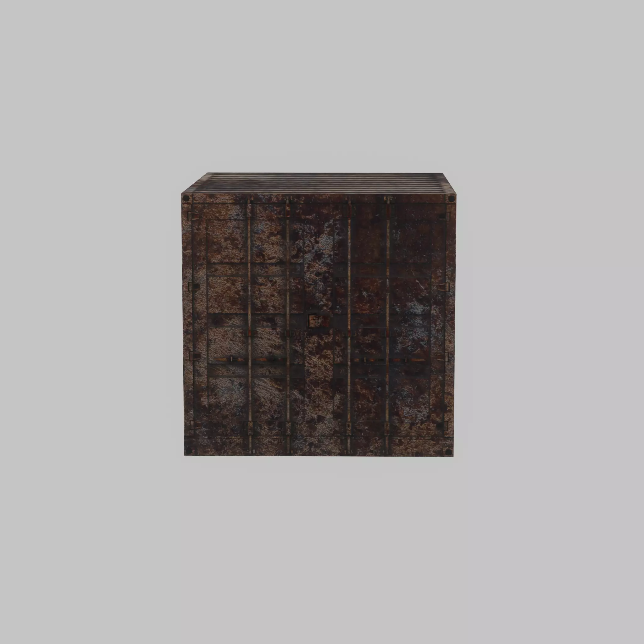 Rusty 6ft Shipping Container Low-poly 3D model_50