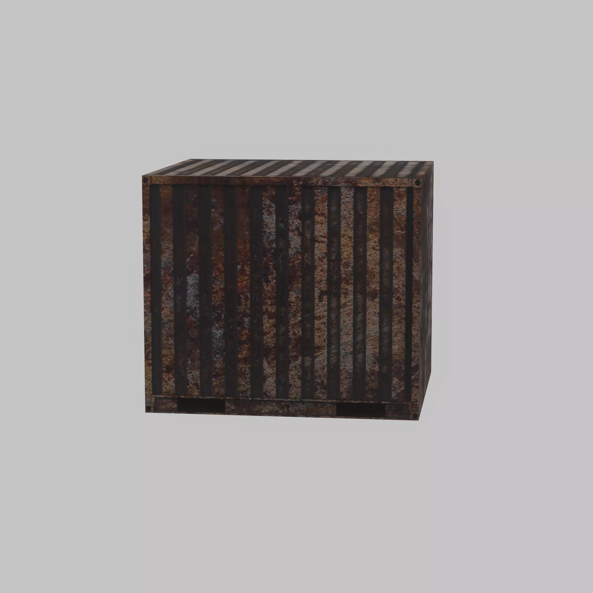 Rusty 6ft Shipping Container Low-poly 3D model_63