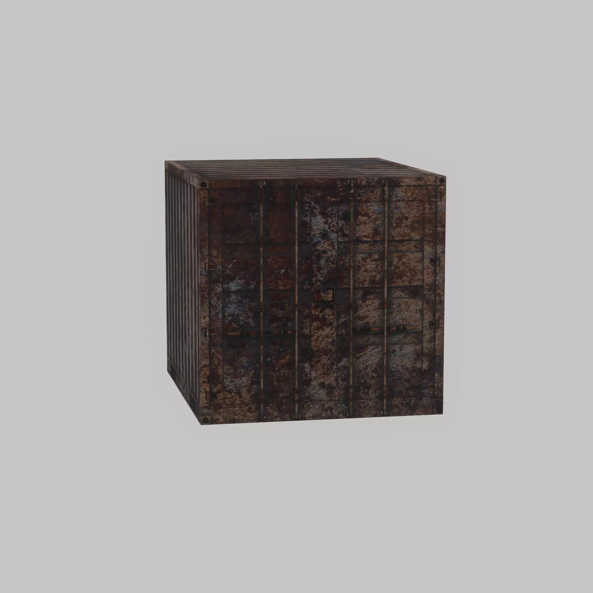 Rusty 6ft Shipping Container Low-poly 3D model_24