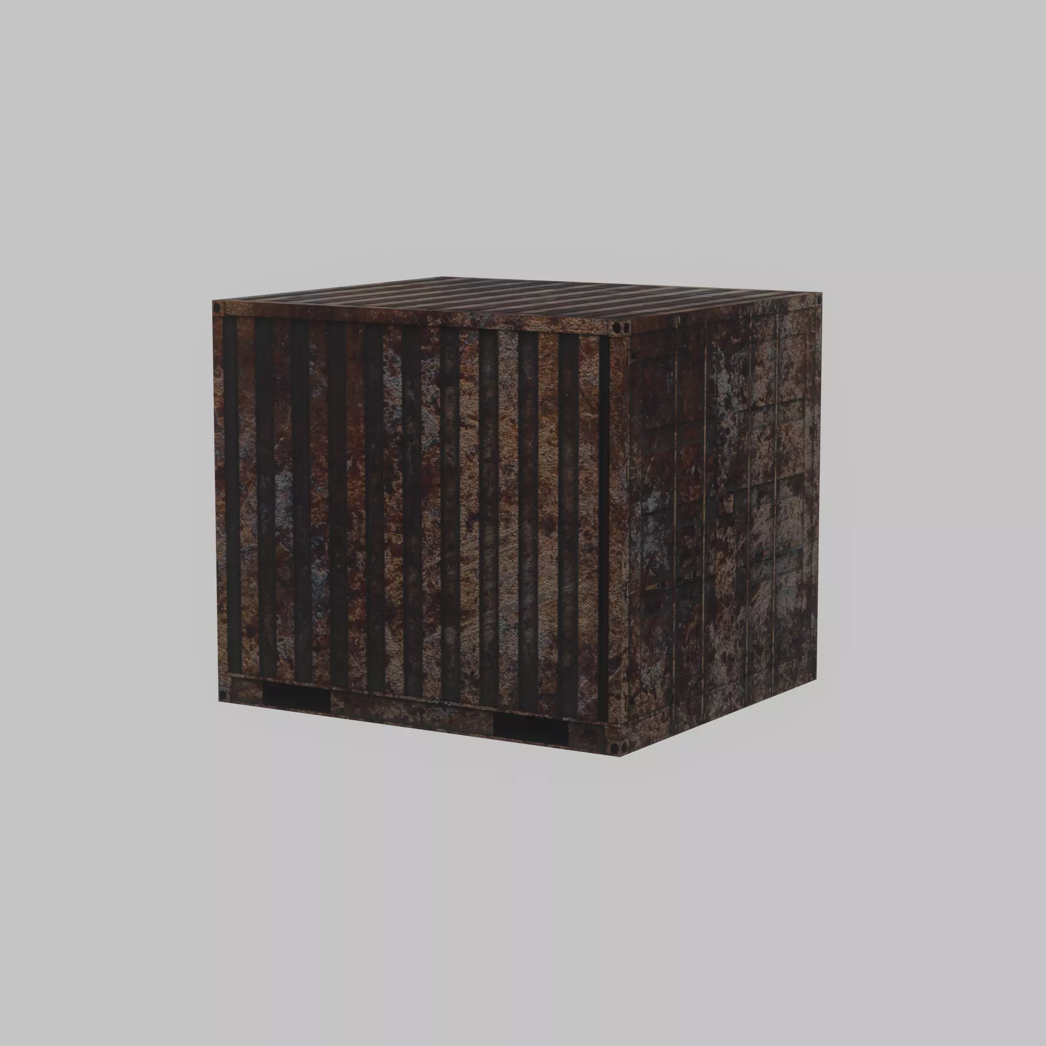 Rusty 6ft Shipping Container Low-poly 3D model_67