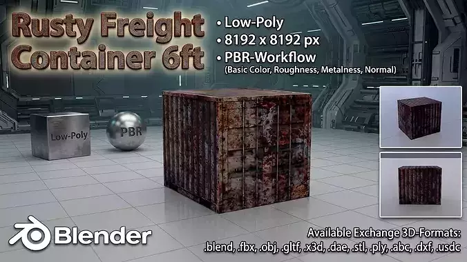 Rusty 6ft Shipping Container