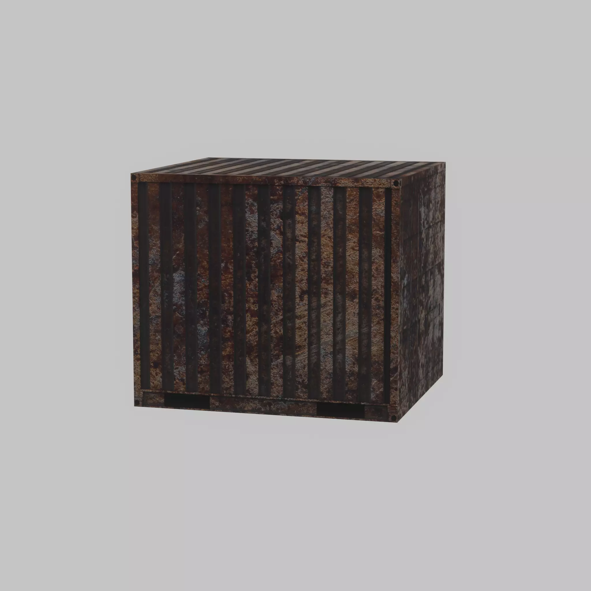 Rusty 6ft Shipping Container Low-poly 3D model_64
