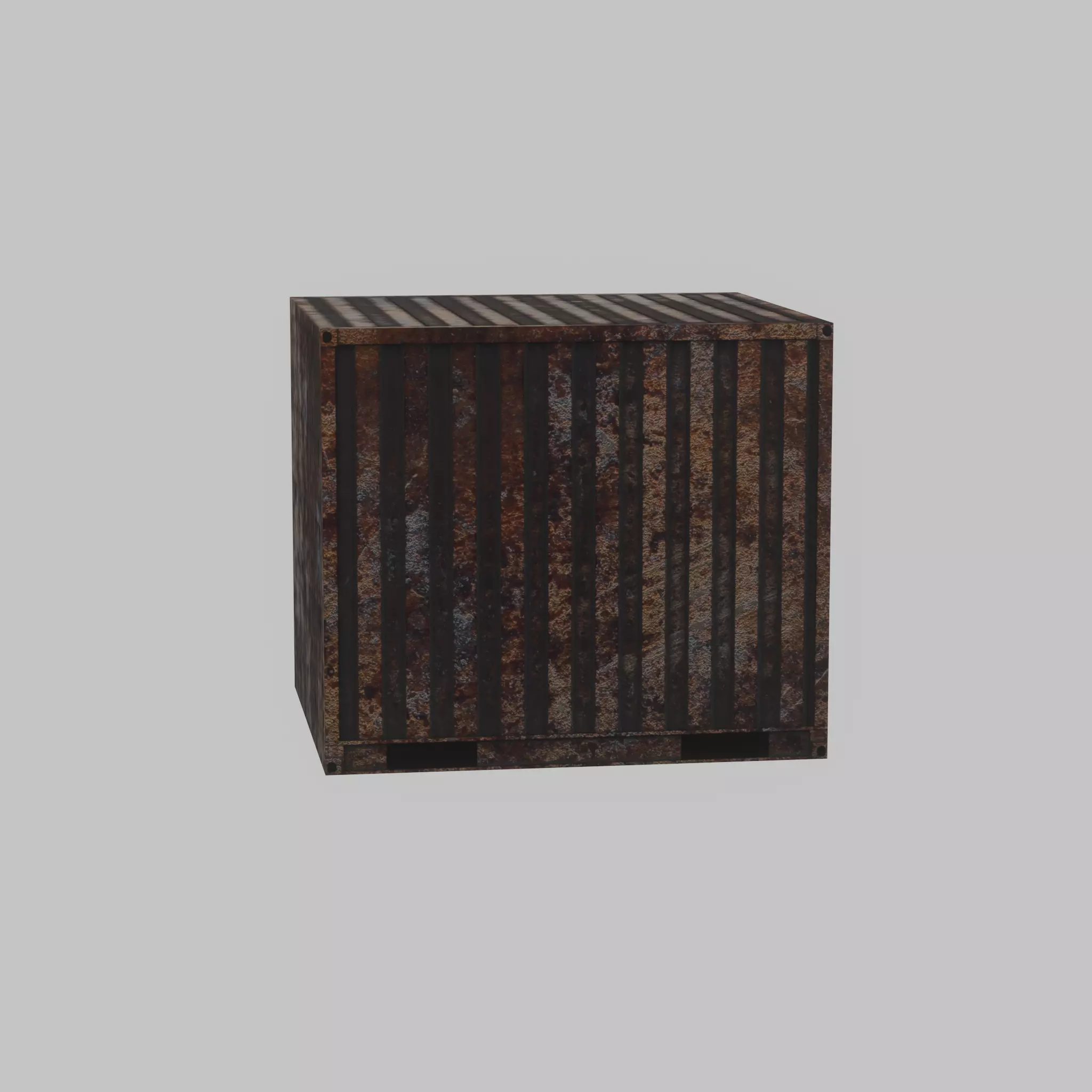 Rusty 6ft Shipping Container Low-poly 3D model_61