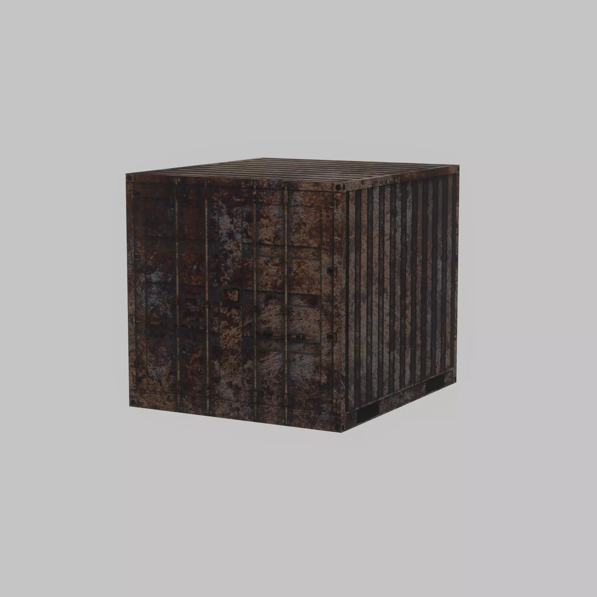Rusty 6ft Shipping Container Low-poly 3D model_29