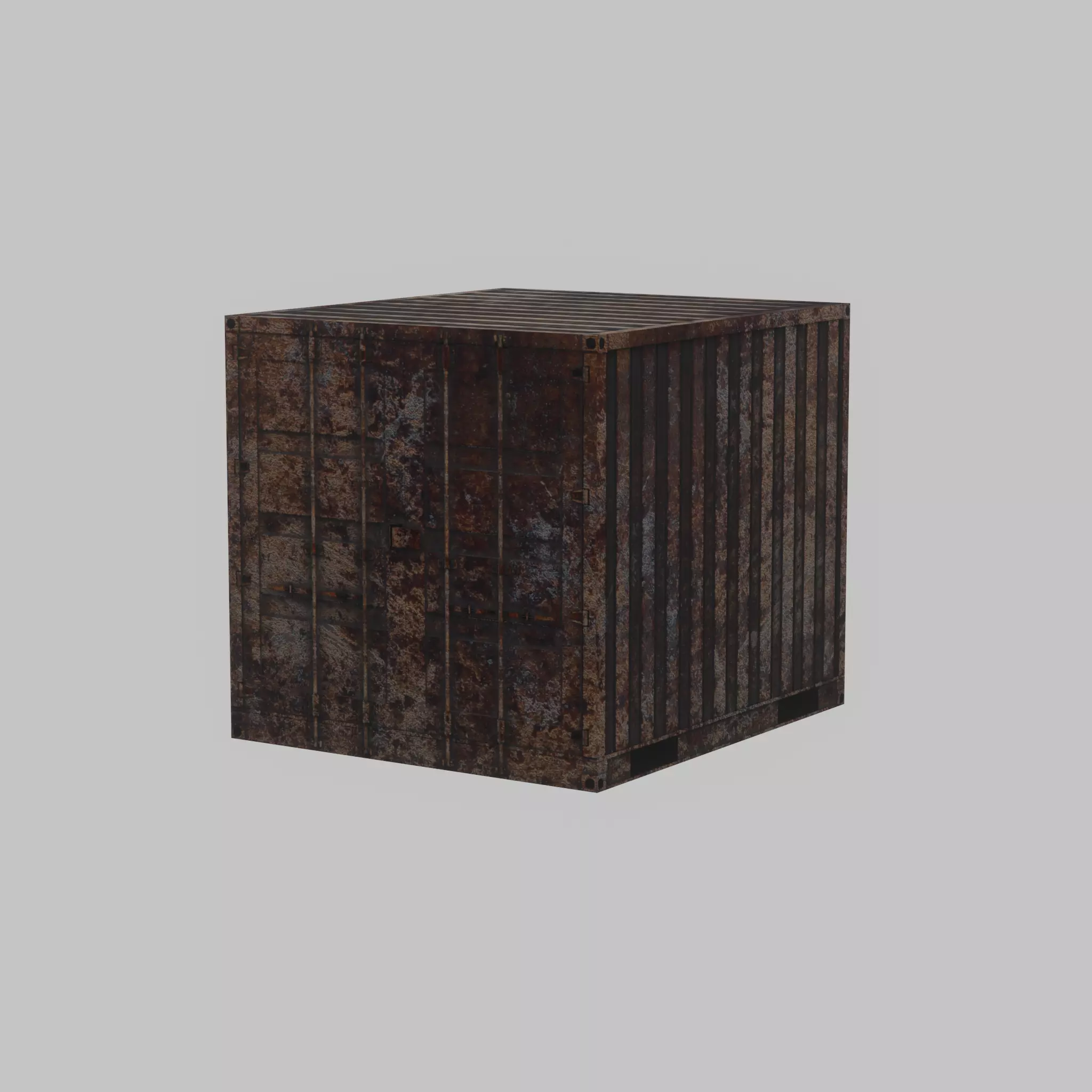 Rusty 6ft Shipping Container Low-poly 3D model_54