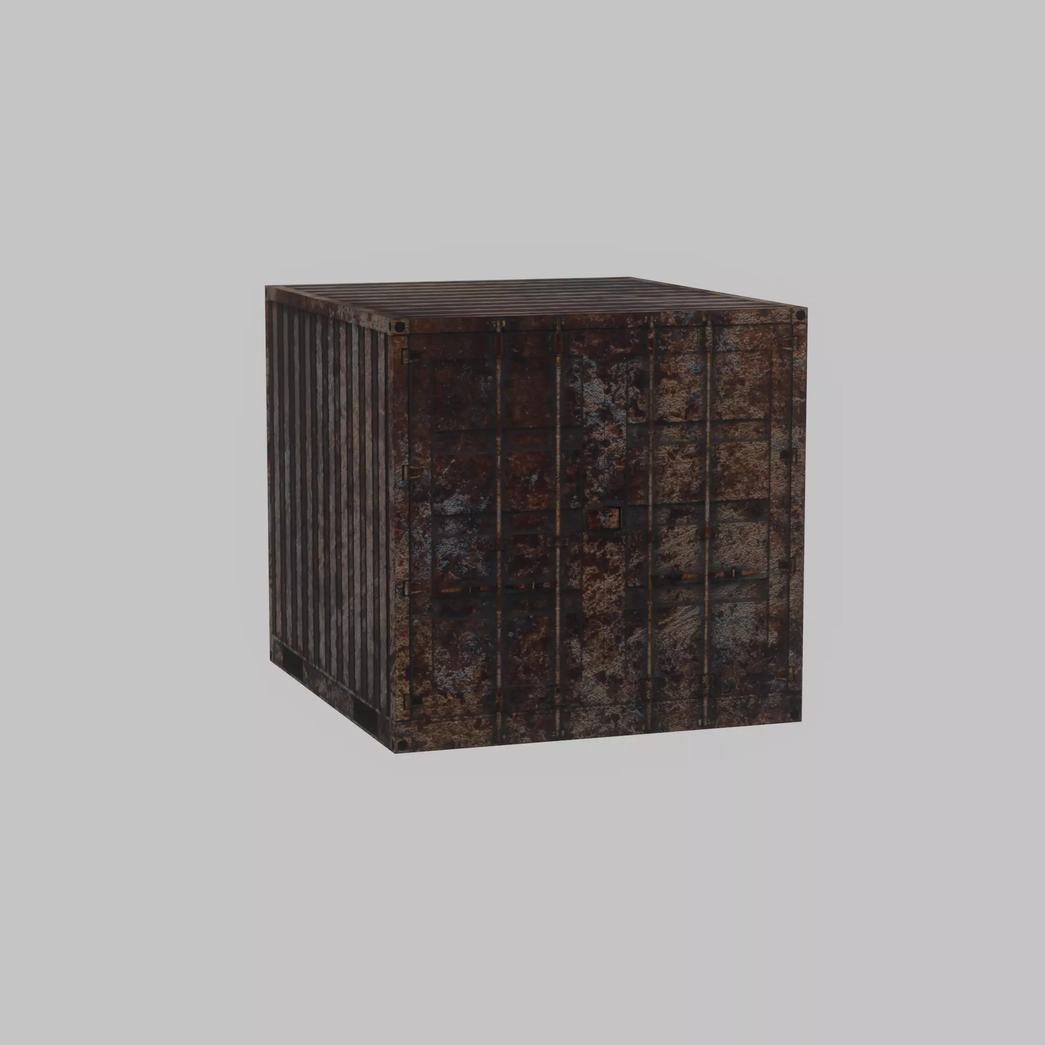 Rusty 6ft Shipping Container Low-poly 3D model_23