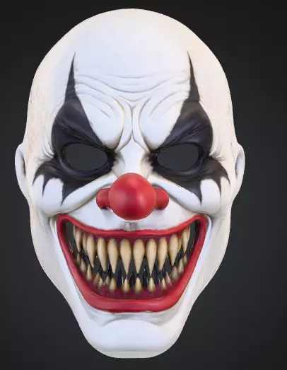 Sinister clow mask 3D print model