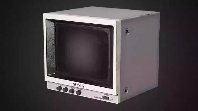 CCTV Monitor Old Sony SSM-930 Low-poly 3D model