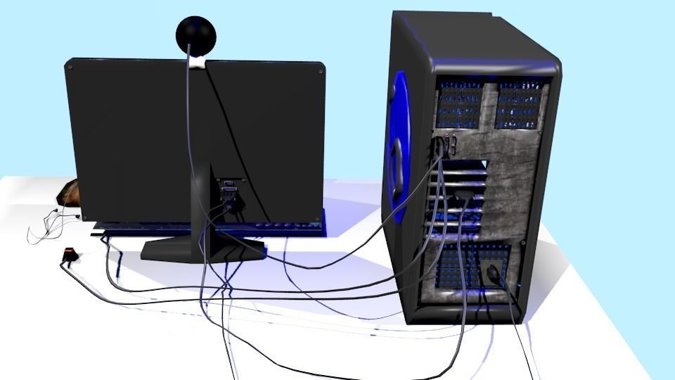 Computer rigged and animated Low-poly 3D model_6