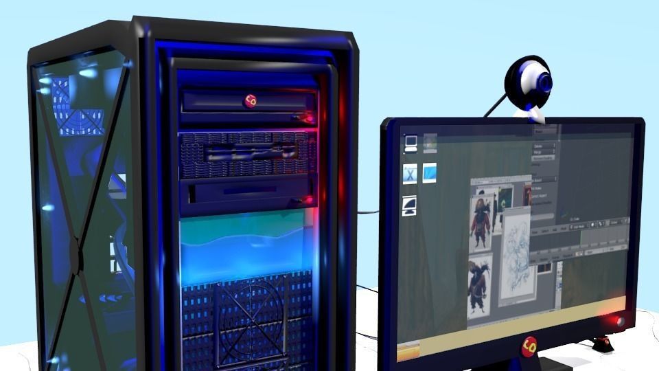 Computer rigged and animated Low-poly 3D model_9