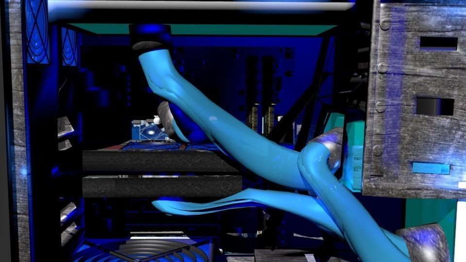 Computer rigged and animated Low-poly 3D model_5